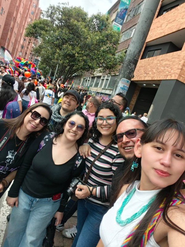 Integrantes del colectivo en una salida por la ciudad